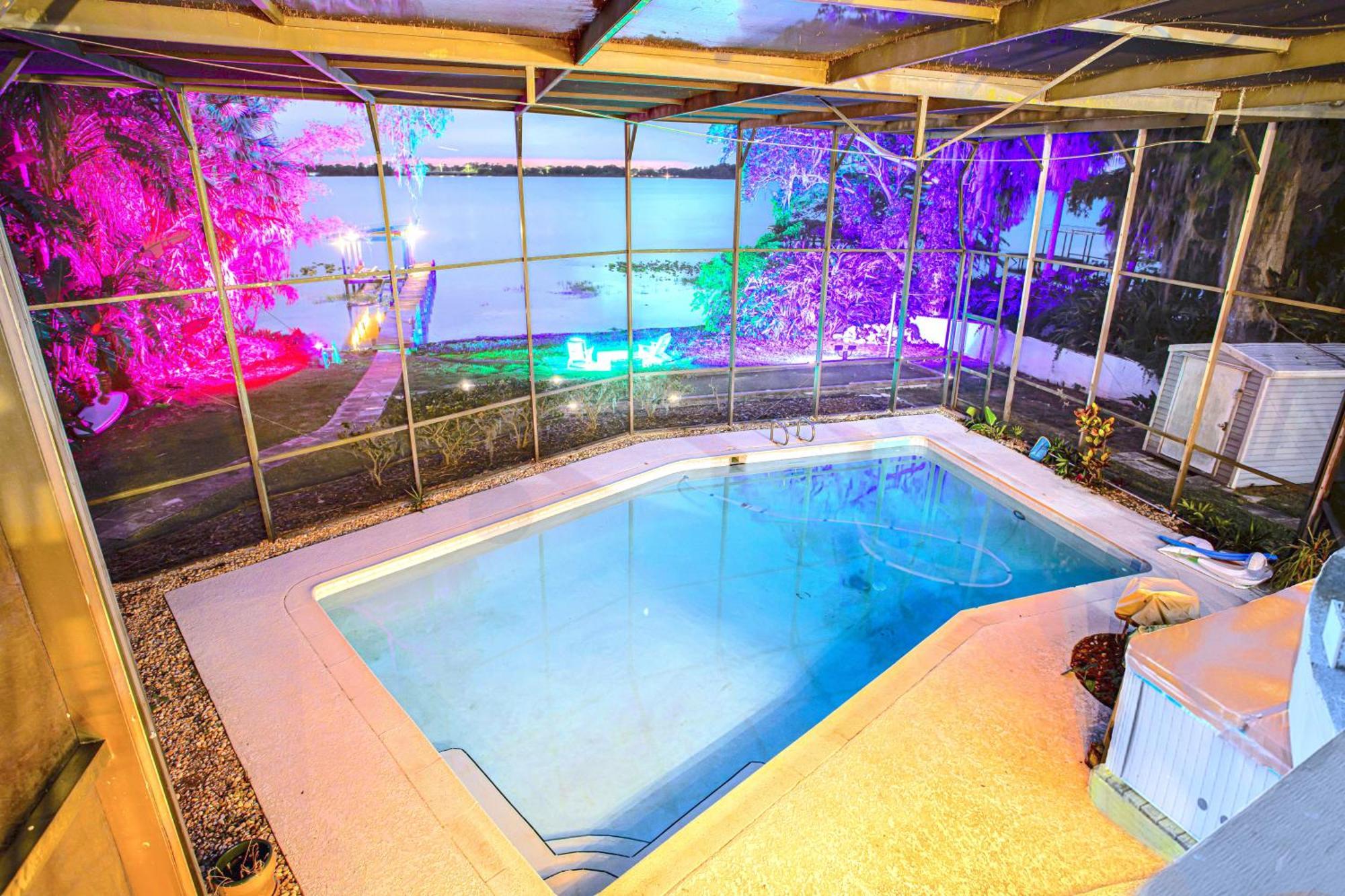 Spacious Lakefront House With Pool, Hottub, & Boating Orlando Exterior photo